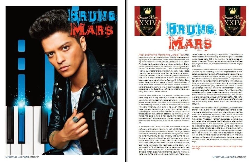 Bruno Mars editorial feature